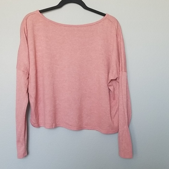 Roxy your time pink casual skater crop sweater long sleeve medium - Picture 4 of 8